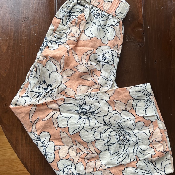 BNWT- 100% linen, wide-leg, capri pants - Picture 1 of 2